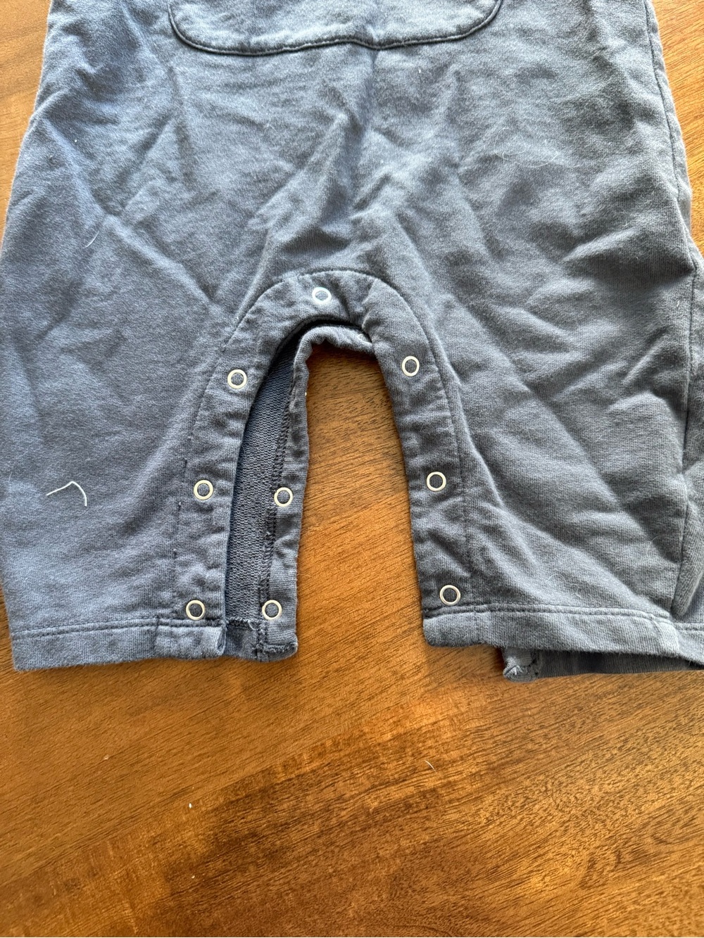 Navy Sleeveless Toddler Overalls with Front Pocket - Picture 4 of 4